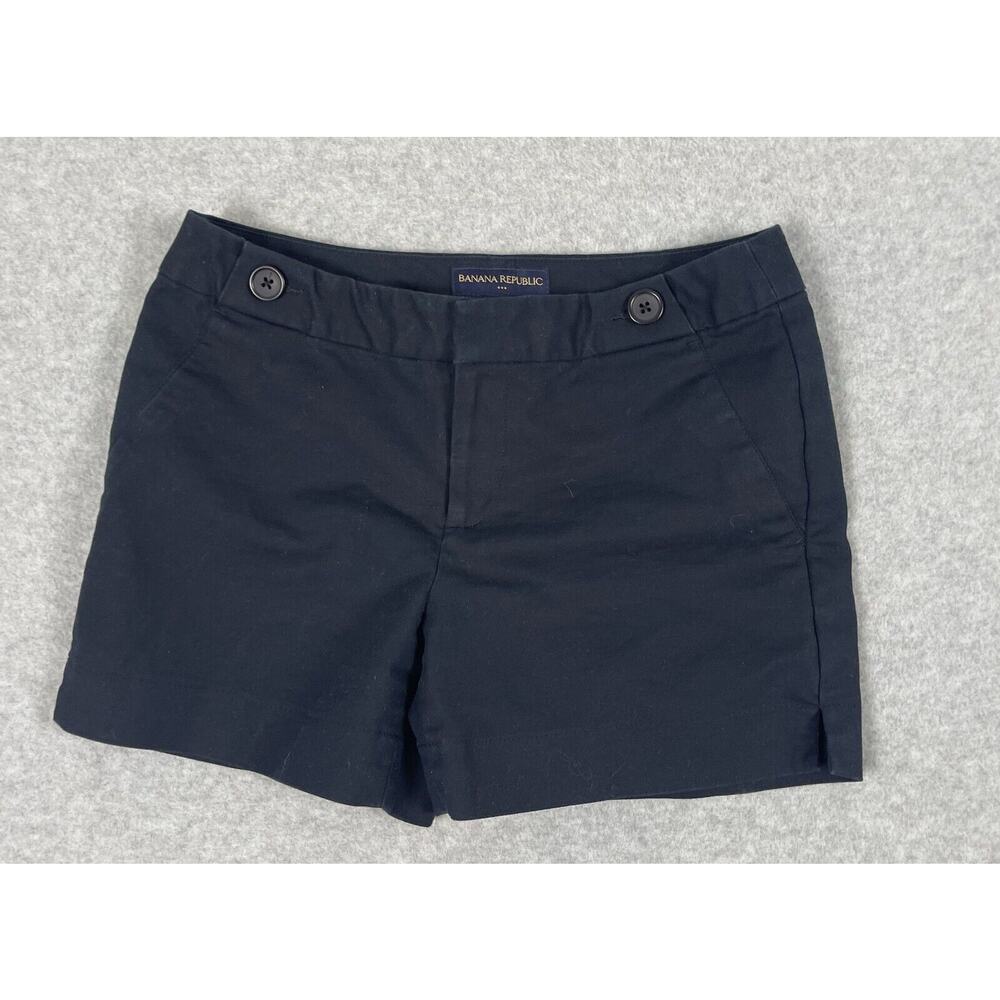 Women's Banana Republic Chino Shorts Size 2 W28 Low Rise Black